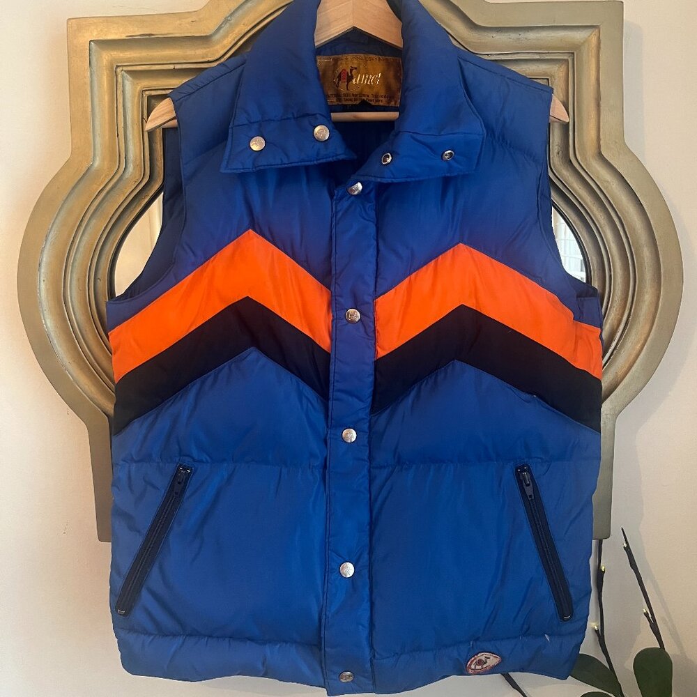 Vintage 60s 70s Camel Down Goose Down Puffer Vest